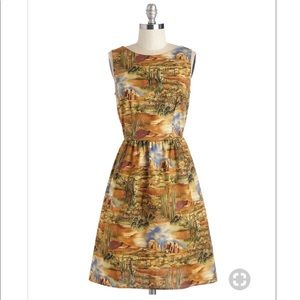 Retrolicious Desert Landscape Dress Size Small